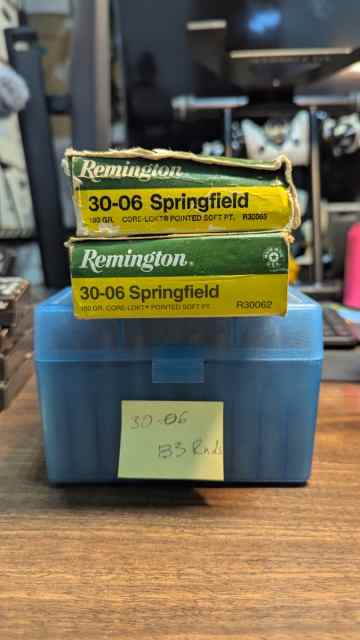 .30-06 Springfield Ammo – 83 Rounds – $100 – Remin