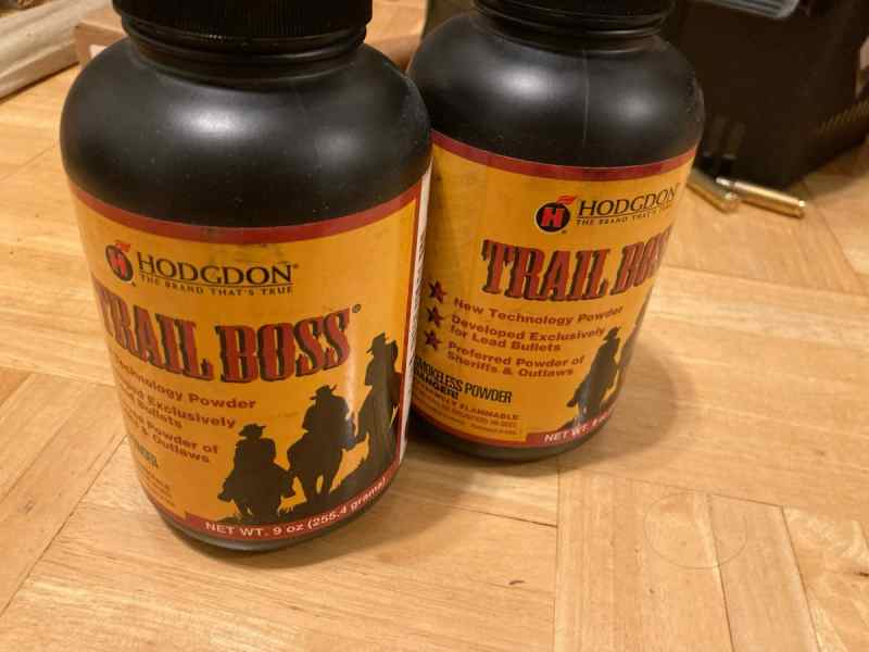 Trail Boss powder, two containers, sealed.