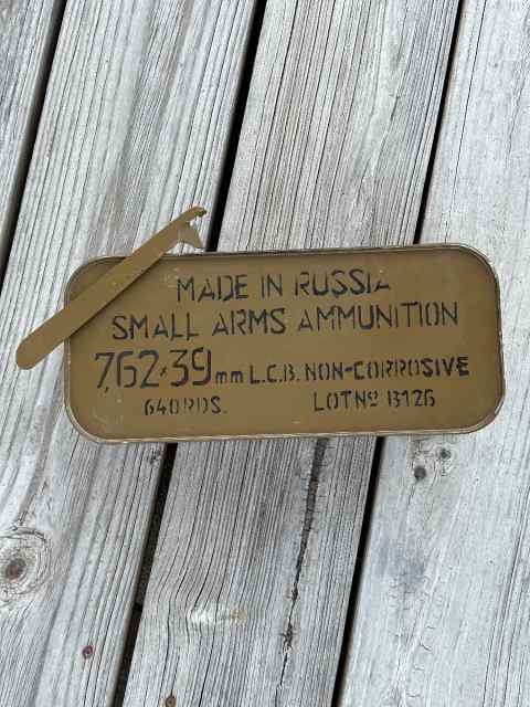 7.62x39 Tulammo Russian Spam Can - 640 Rounds 