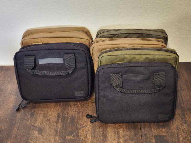 5.11 Pistol cases, single and double, like new 