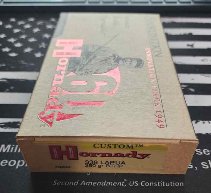 Hornady 338 Lapua 250gr bthp