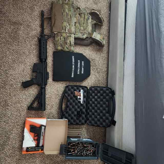 AR15, Pistols, Plate, ammo, trade/offer