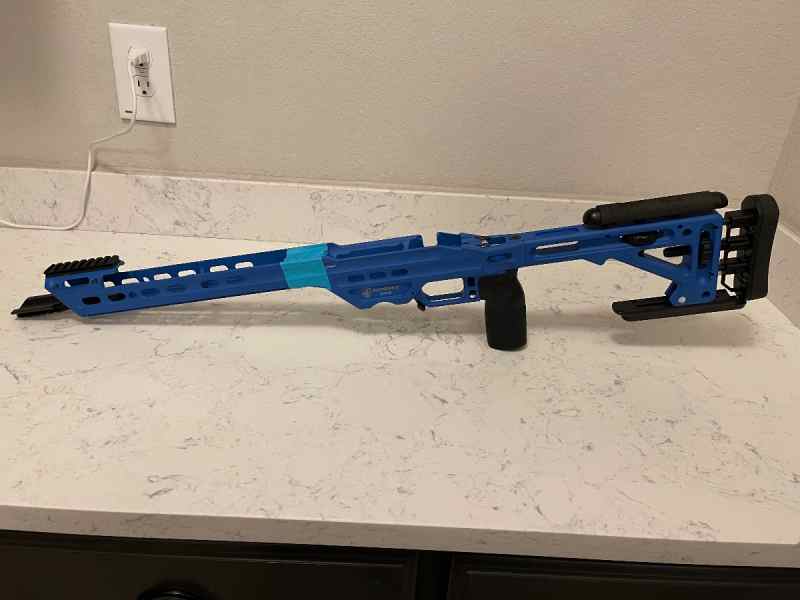 Masterpiece Arms BA competition chassis in NRA blu