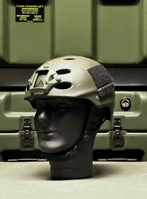 MILITARY TACTICAL PRO TEC HELMET BLACKHAWK PADS