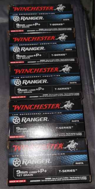 9mm +P+ 127gr Winchester Ranger T-series