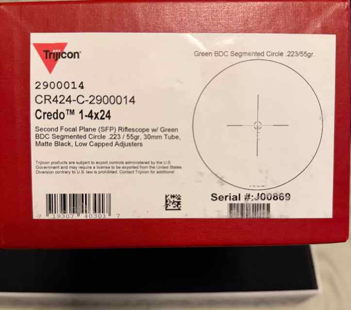 Trijicon Credo 1-4x24 LPVO Green Illum Scope