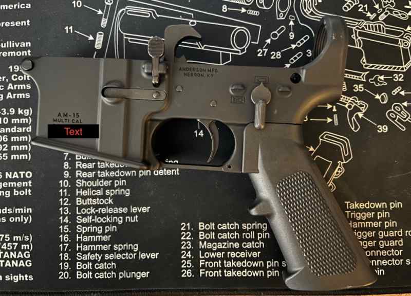 Anderson AM-15 lower w trigger/parts