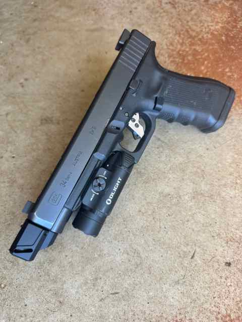 Glock 34 G34 Threaded Barrel, Comp, Night Sights