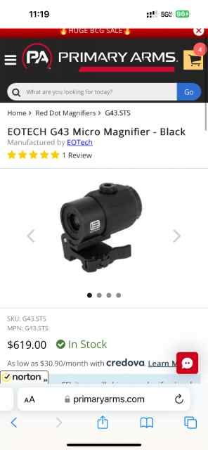 New Eotech g43 3x magnifier