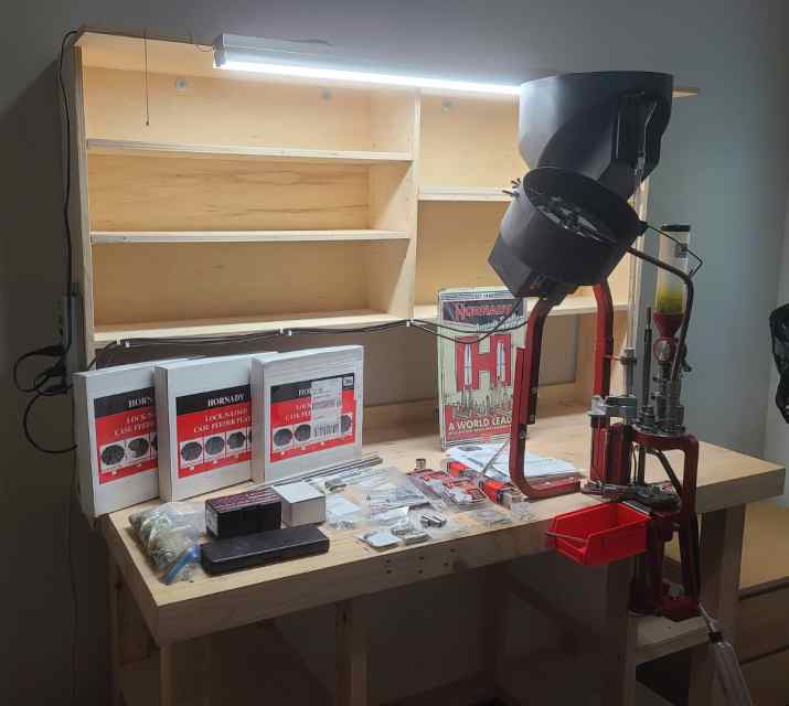 Hornady Ammo Plant and custom wood bench/storage