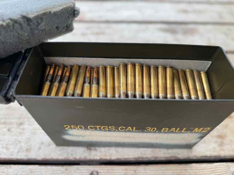 Surplus .30 cal, M2 ball, 250 rounds 