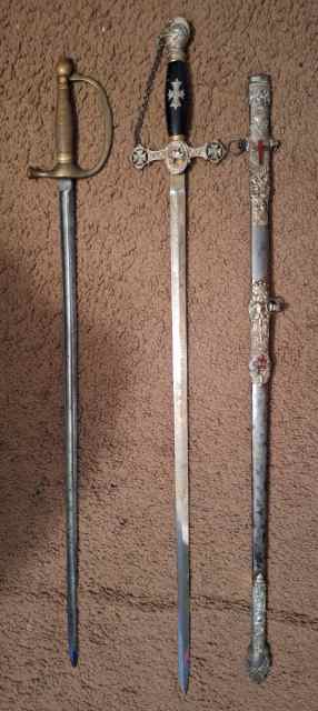 Antique Civil War musician sword and masonic