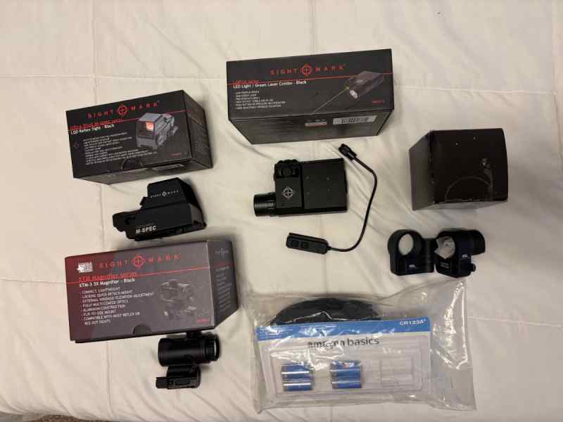 68 MOA Red Dot, 3x Magnifier, Light/Laser, more!