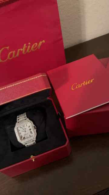 moissanite cartier santos watch WTS/WTT
