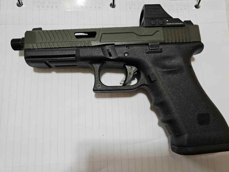 Glock 17 gen 3, threaded barrel, Holosun