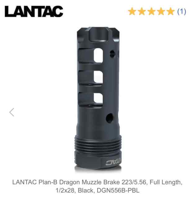 New LANTAC Plan-B Dragon Muzzle Brake 223/5.56, Fu