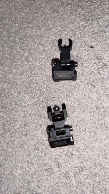 Troy battle iron sights tritium front and rear 