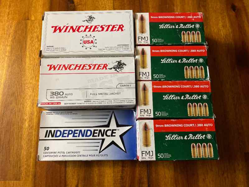 .380 Auto (ACP) Ammunition - 650 Rounds