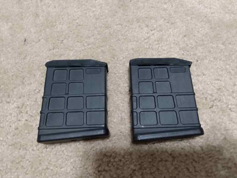 2 Ruger Gunsite Scout . 308 10 Rd Magazines 7.62