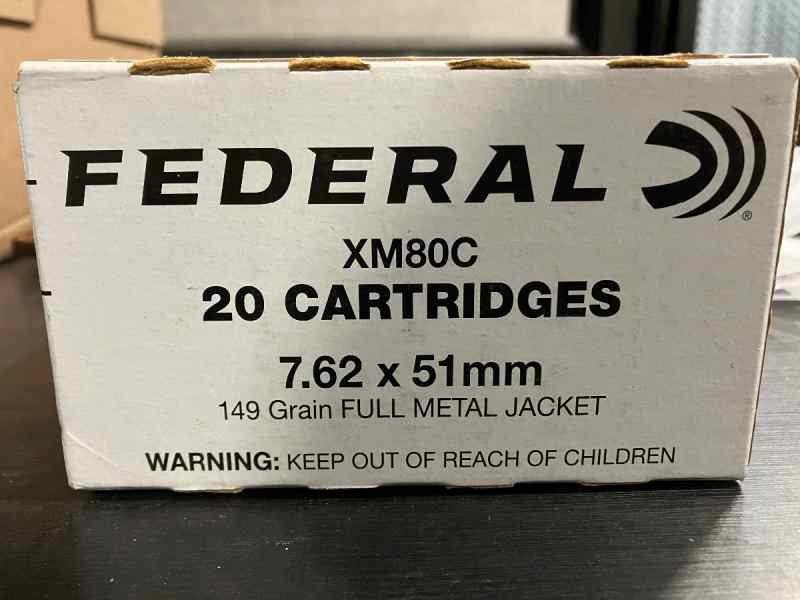 Federal XM80C 7.62 M80 ball 