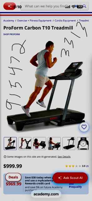 Want pistol or rifle Trade for Proform T10 treadmi