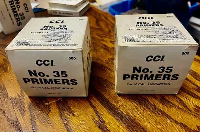 CCI No. 35 Primers For 50 Cal. Ammunition, 2 Boxes