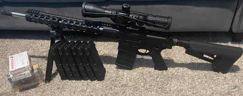 AR10 18&quot; Mid-Length .308 WIN 1/10 + 4-14x44mm