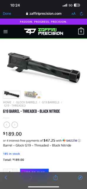 Glock Zaffiri Precision barrel and more 