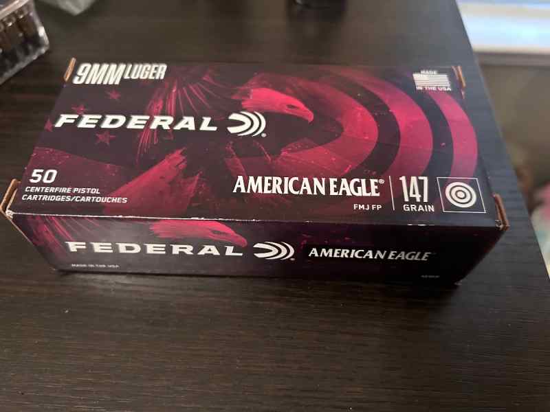 Federal American Eagle FMJ 9mm 147gr