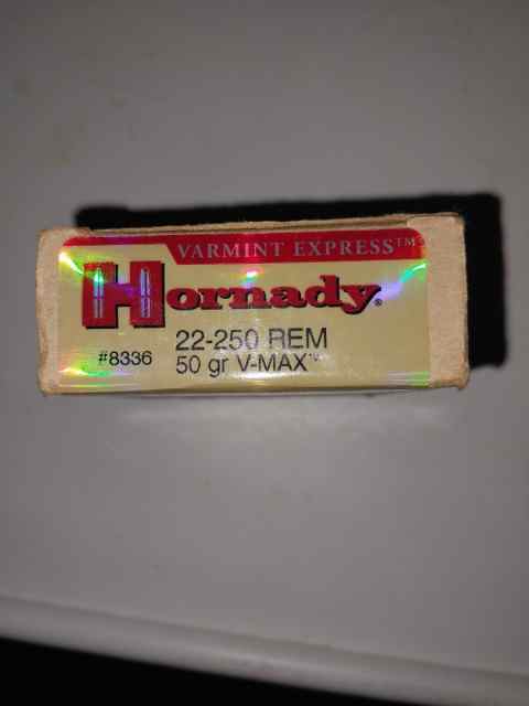 Hornady 22-250 50gr V-max