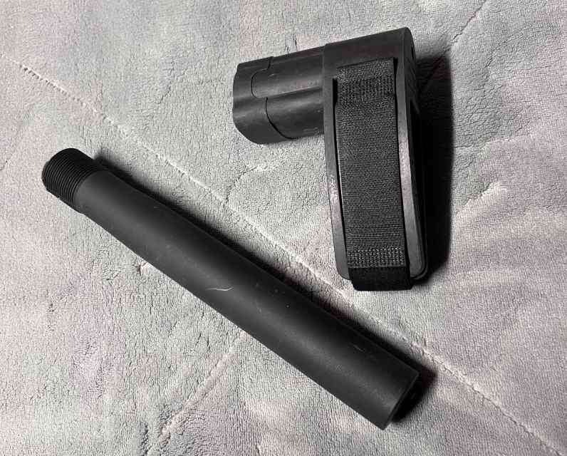 SB Tactical AR pistol brace with tube