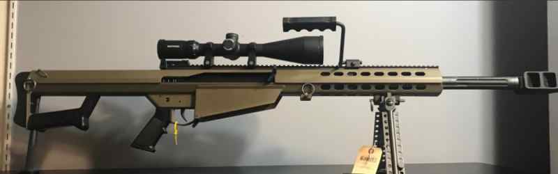 Barrett M82A1 CQB 50 BMG 20” Fluted FDE Rifle Kit 