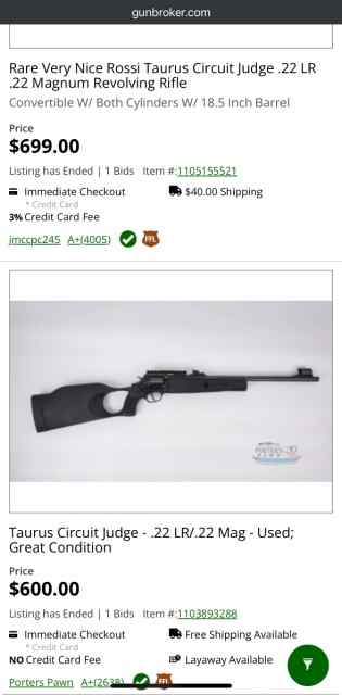 WTB - Rossi Circuit Judge 22LR/22WMR