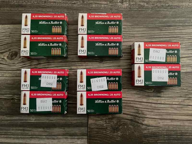 .25 AUTO - 500 rounds - FMJ