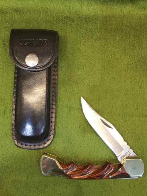 Custom Schrade USA LB7 Knife Finger Groove Folding