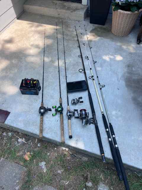 Lots of fishing gear
