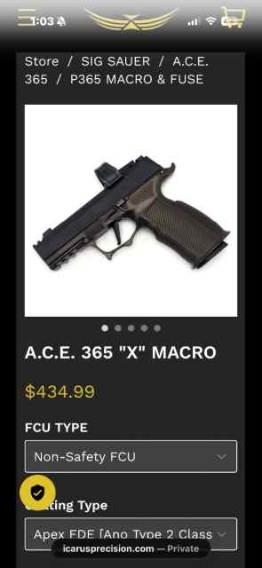 Icarus A.C.E 365 Macro in Bronze and holster