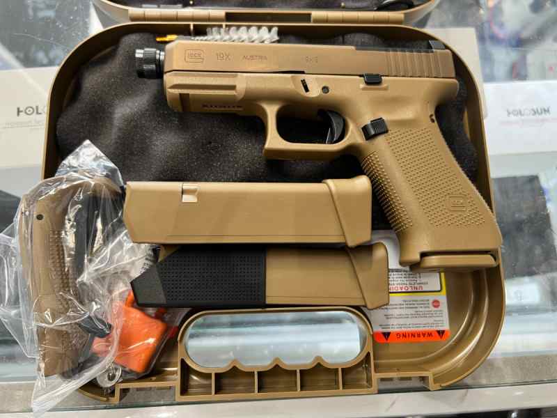 GLOCK 19X MOS 9MM (WARF ARMS) FREE BACKPACK