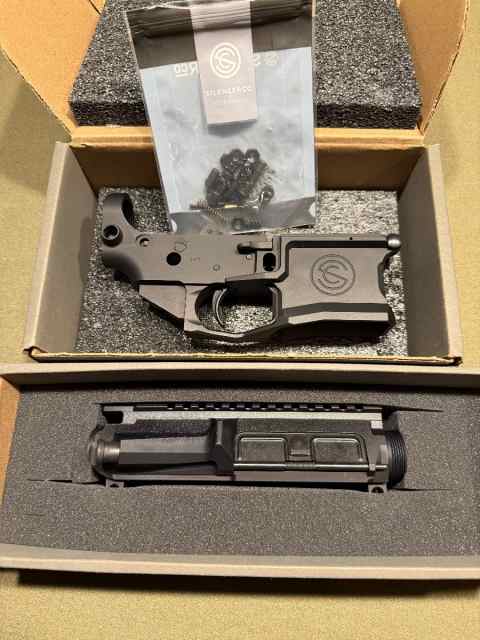 New AR15 Matching SilencerCo Billet Receiver Set