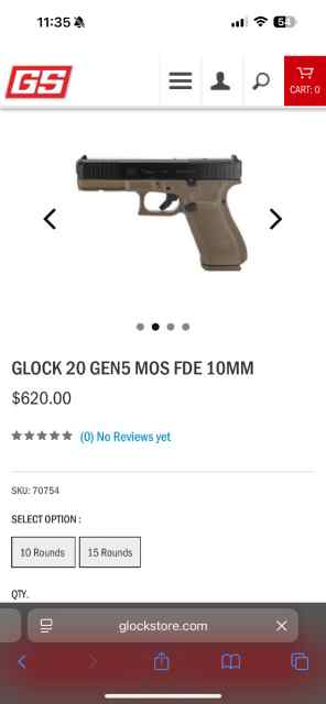 Looking for a Glock 20 gen 5 FDE