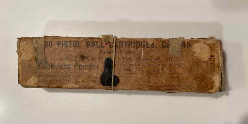 WWI 1914 Dated .45ACP ammo Frankfurt Arsenal