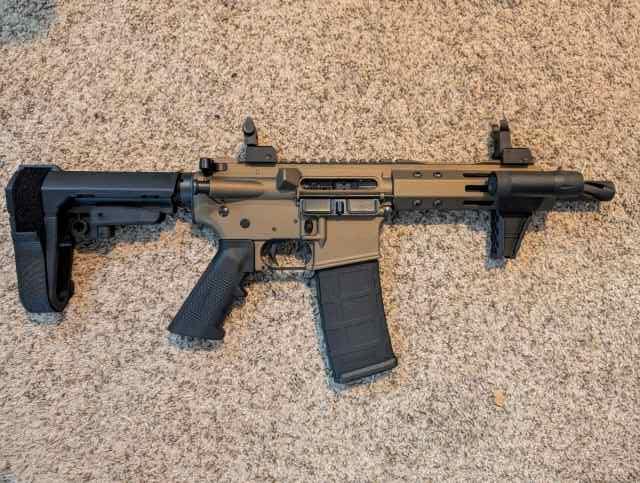 Ar15 ARP Pistol 300 Blackout 7.5&quot;Burnt Bronze 