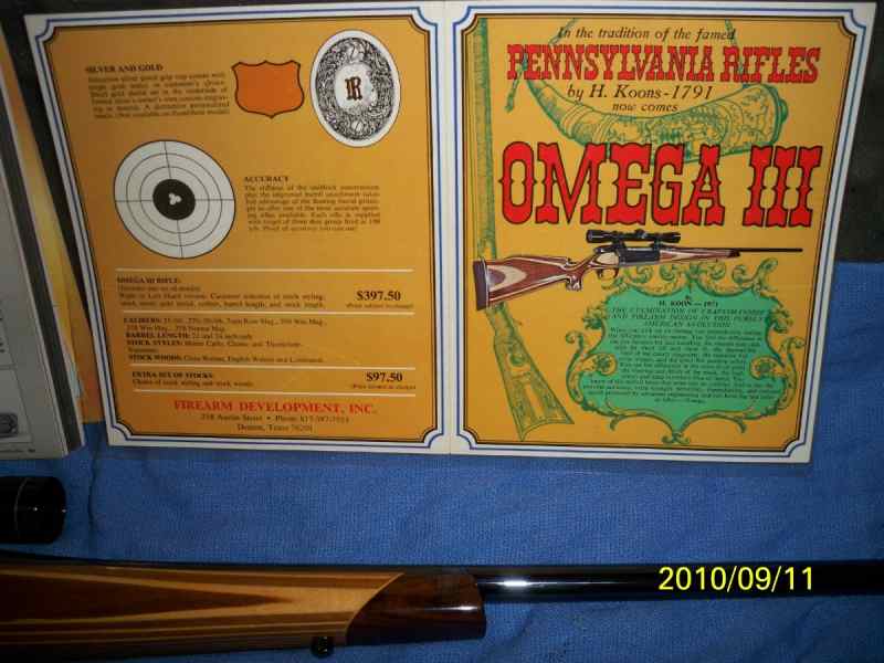 Omega III presentation rifle