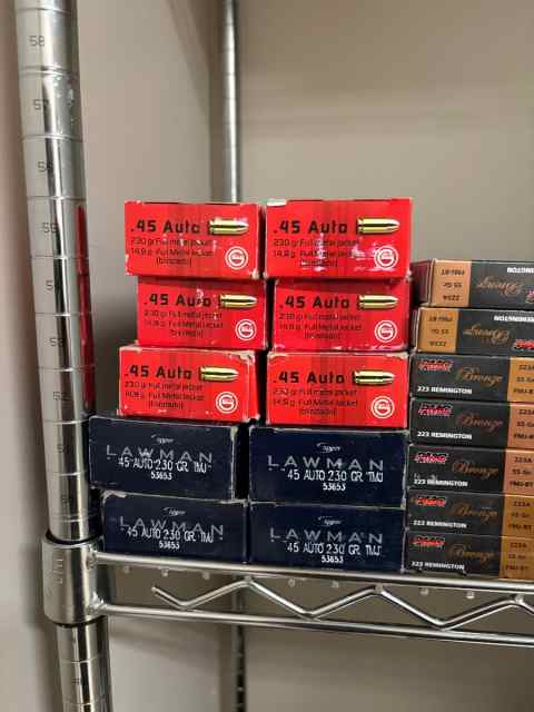 45 acp ammo (1600 rounds) full brass 