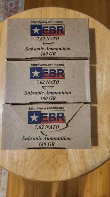 308 WIN (7.62x51mm) 180gr Subsonic Ammo 