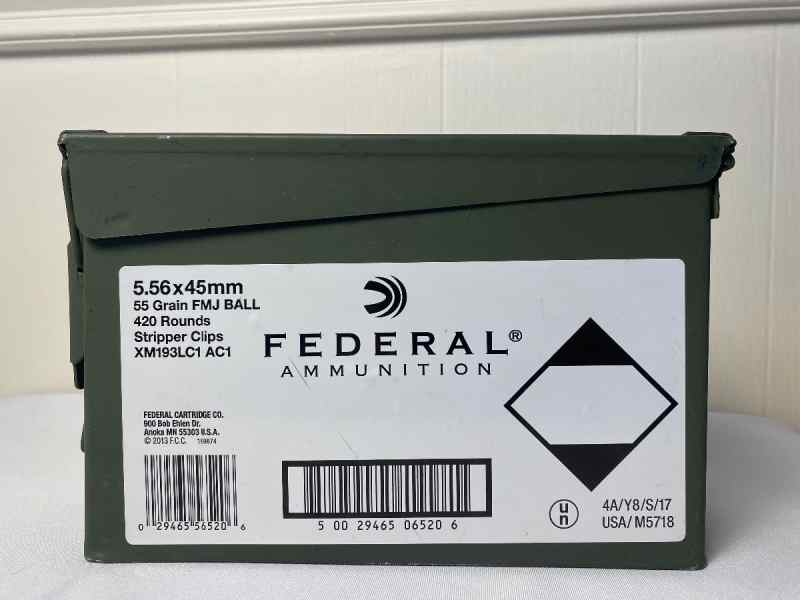 Federal Ammunition 420 rounds 5.56 55g FMJ in Can