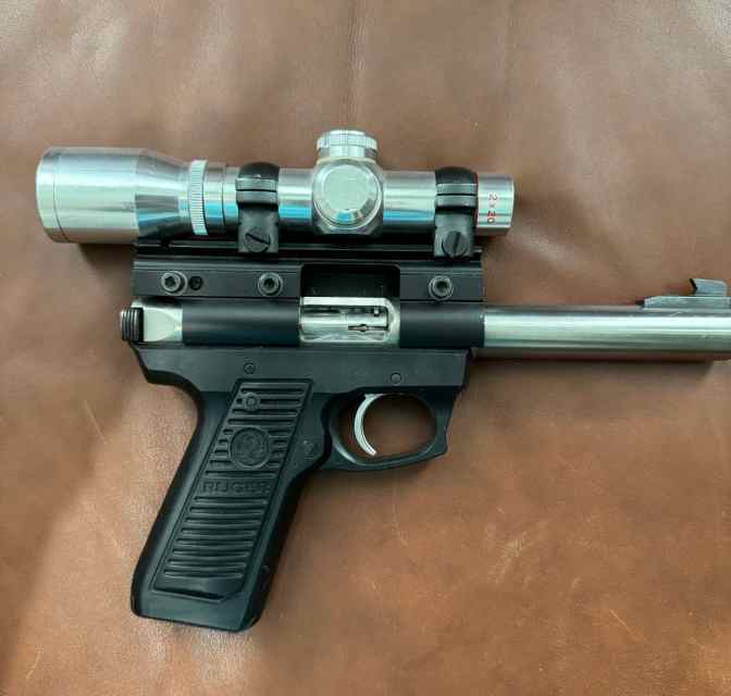 Ruger Stainless 2245 BBL with Simmons scope 