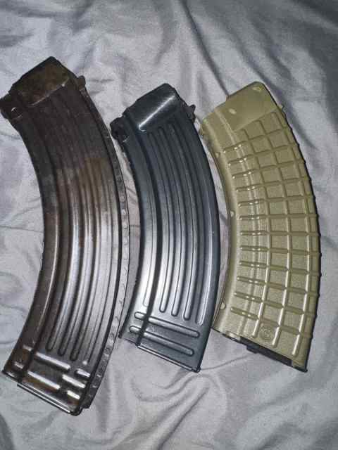 40 round Ak mag, Chinese flatback, ((10)) waffle 