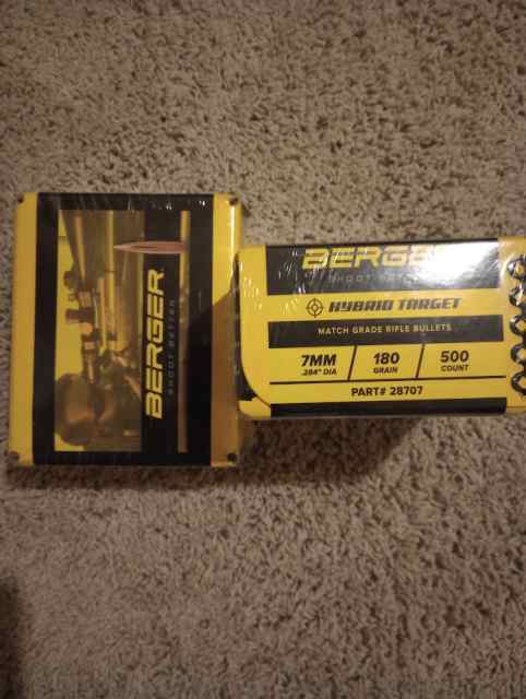 Berger 7mm 180gr Hybrid Target bullets for sale