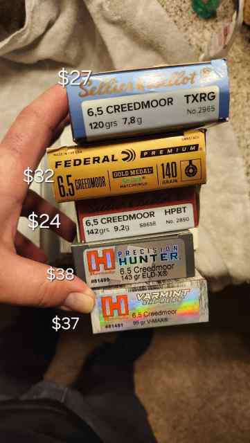 Assorted 6.5 Creedmoor ammo